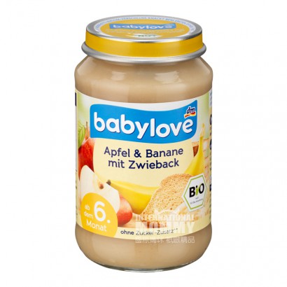 [4 pieces]Babylove German Apple Banana Rusk Puree over 6 months old