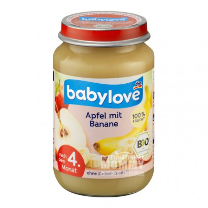 [4 pieces]Babylove German Organic Apple Banana Mashed over 4 months old
