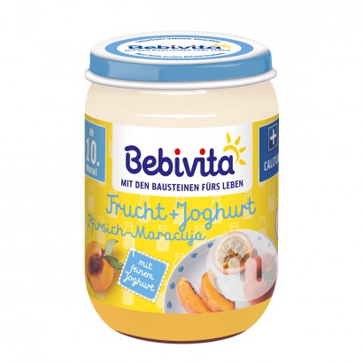 [2 pieces]Bebivita German Passion Fruit Peach Yogurt Mix Puree over 10 months old