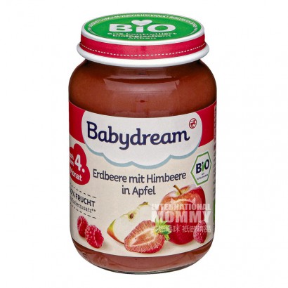 Babydream German Organic Strawberry Apple Raspberry Puree over 4 months old *6