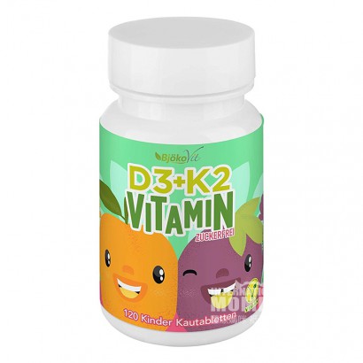 BjokoVit German Children's Vitamin D3+K2 Chewable Tablets