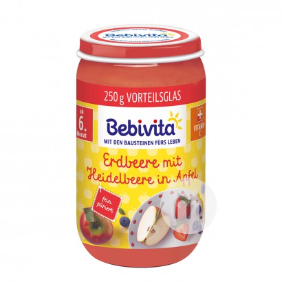 [2 pieces] Bebivita German Organic Apple Strawberry Blueberry Puree over 6 months