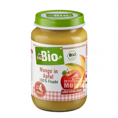 DmBio German Organic Apple Mango Fruit Puree over 4 months old