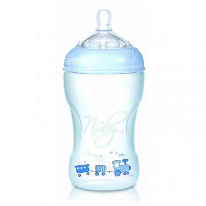 Nuby us baby anti flatulence natural milk feeling wide mouth PP bottle 330ml 3-6 months
