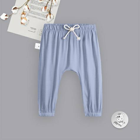 Verantwortung Baby boys and girls fresh European and American style spring and autumn thin PP trousers gray blue