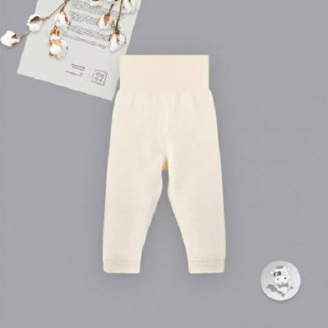 Verantwortung Baby boys and girls high waist belly protection pants European-style simple solid color light coffee color