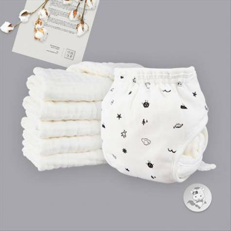 Verantwortung baby boy and girl breathable and leak-proof diaper pockets, washable diapers + 6 moisture-absorbing and br