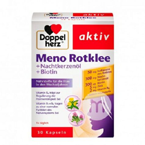 Doppelherz Germany red clover evening primrose menopausal estrogen capsule