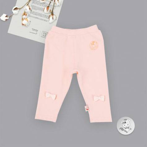 Verantwortung baby girl organic cotton leggings cute bow