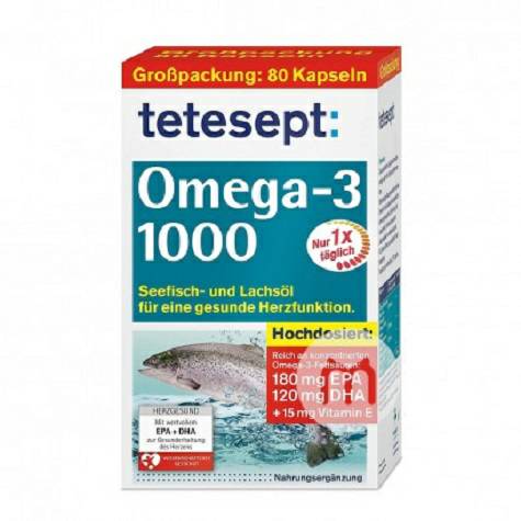 Tetesept German Omega3 Adult Deep Sea Fish Oil Original Overseas Local Edition