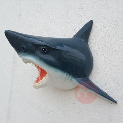 MSA Creative Resin Ceiling Decoration Fish Wall Art Fashion Wand Dekor Ocean Style Bar Club Shark Head Wall Decoration