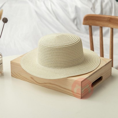 Summer beach girls' sun visor and straw hat