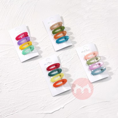 Jelly candy colored childrens hair clip bangs