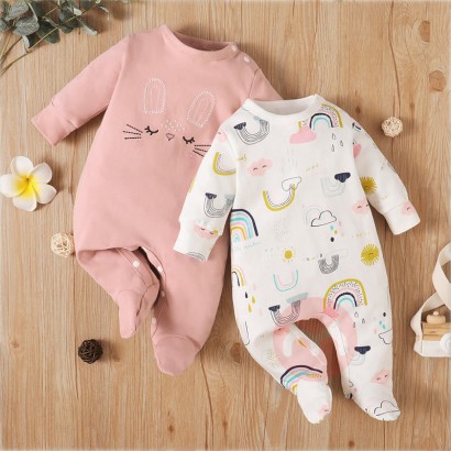 momscare A new born Baby s foot covering jumpsuit