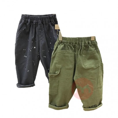 Welink Children s spray painted neutral casual pants