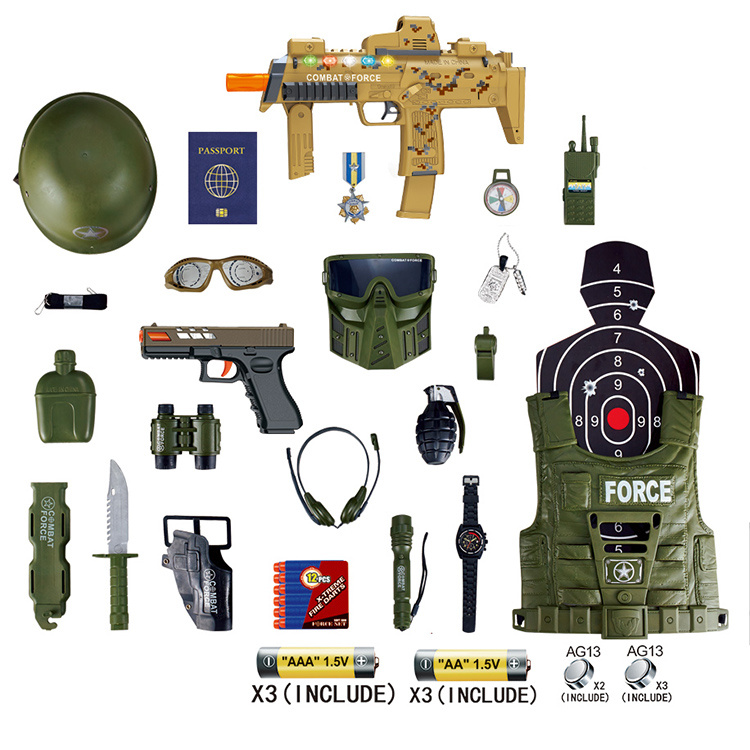 Military force army solider play set toy military Equipment Suite 