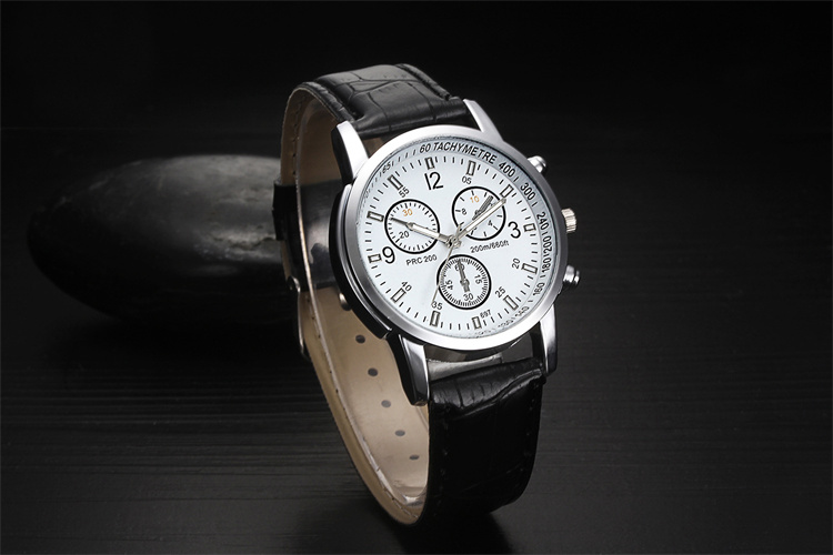 OEM Men's leather analogy quartz watch Blu ray watch men's top brand luxury leisure Watch