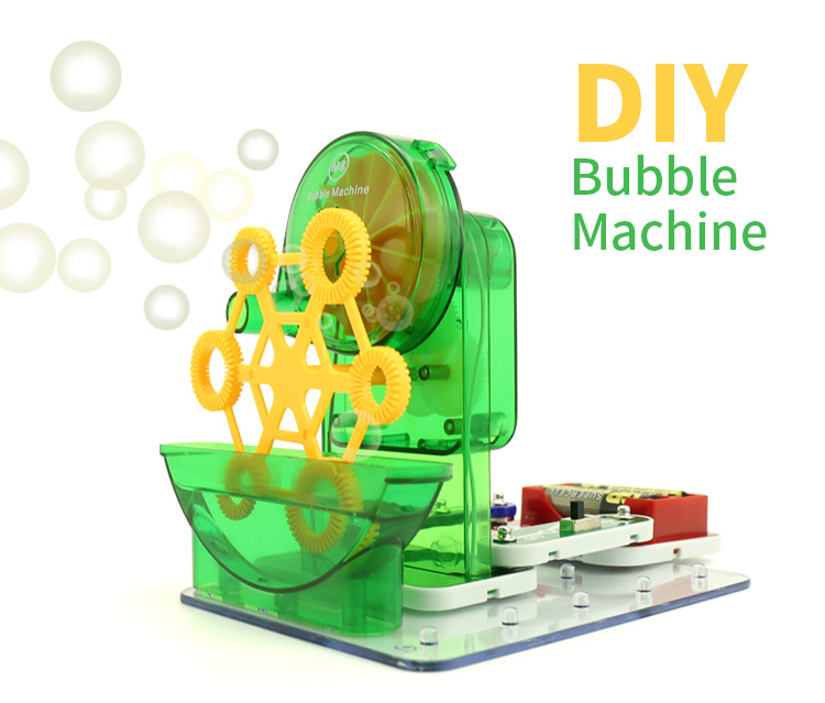 Bubble Machine Toy Learning Educational STEM Science Kits DIY Circuit Building Experiment Projects Toy for Kids