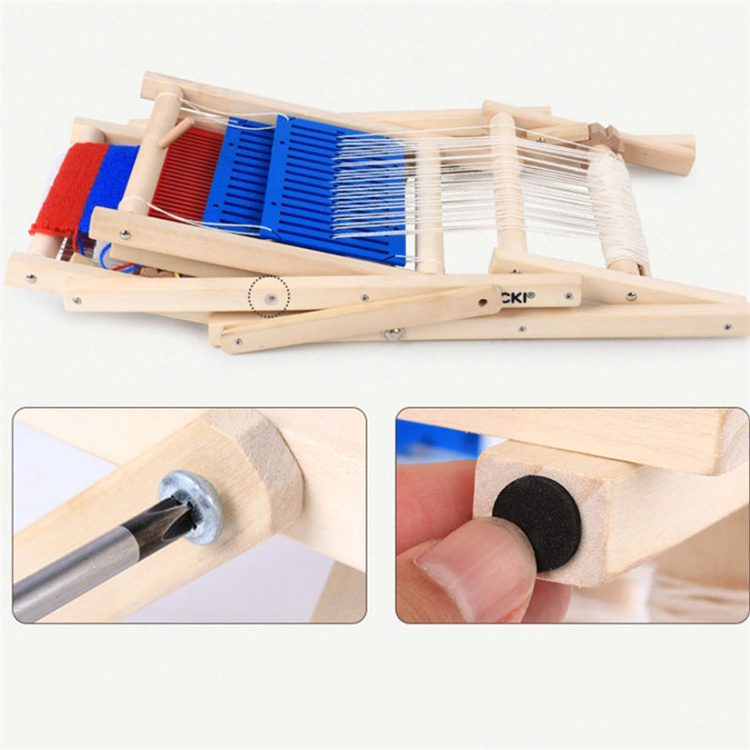 Wholesale traditional hand weaving loom mini DIY knit toy wooden carpet loom