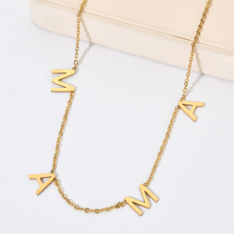 Helpushine Mother's Day Series Ladies Stainless Steel Necklace Letter Necklace Wholesale