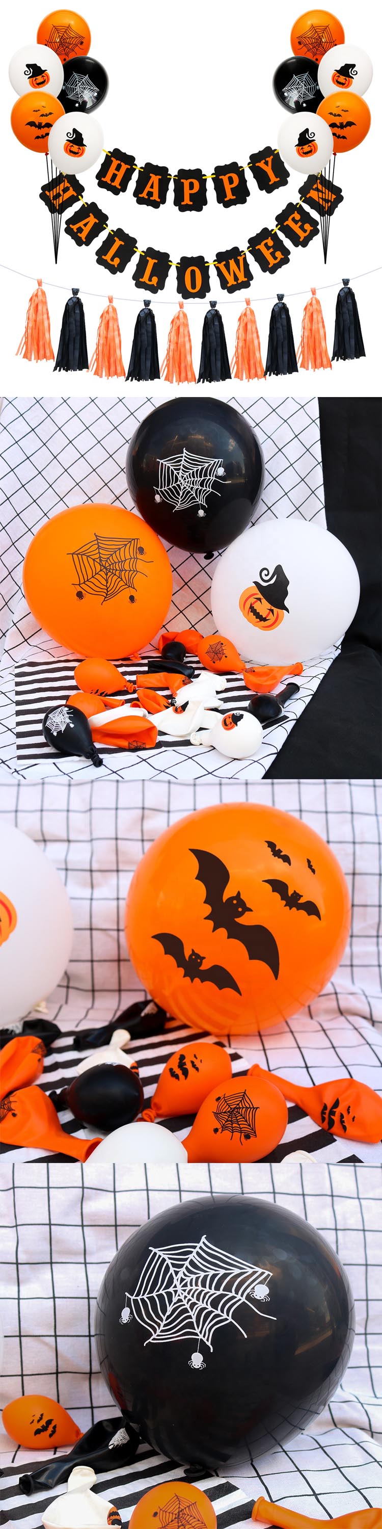 Nice Happy Halloween Theme Party Pumpkin Alphabet Balloon Set Party Decoration Ghost Festival Set Supplier