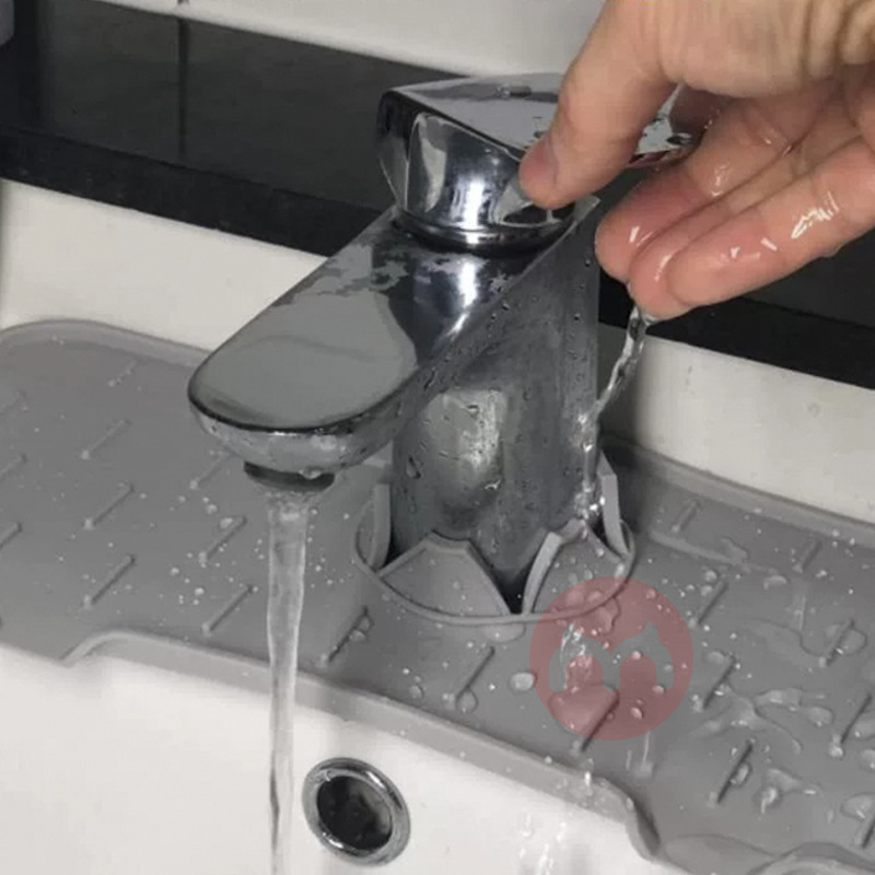 OEM Kitchen Sink Accessories Splash Guard Silicone Faucet Handle Drip Catcher Tray