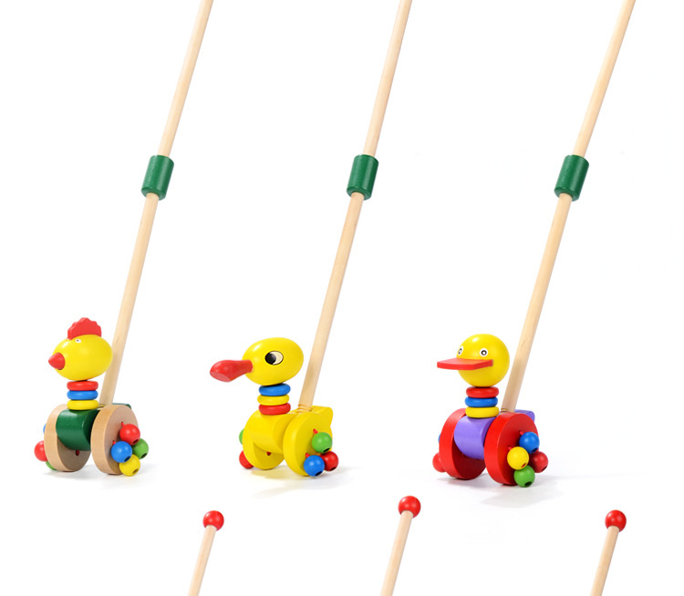 Haolu Fun children s walkers cartoon toy baby walkers place animals in wooden jigsaw carts
