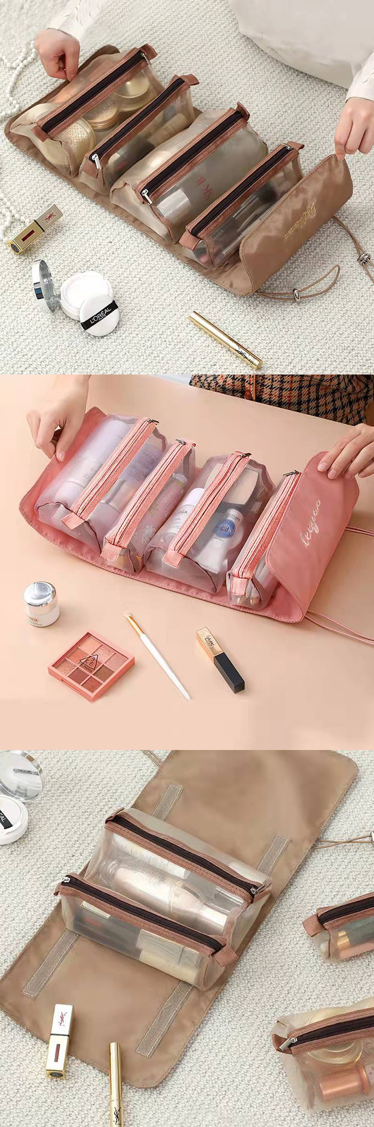 OEM Large Cosmetic Bag Travel Wash Bag foldable cosmetic bag