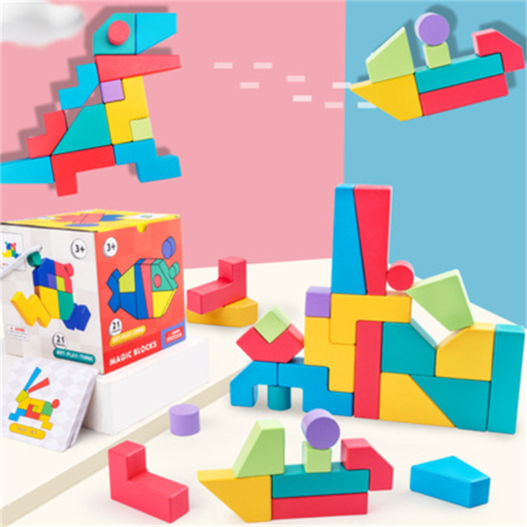 Jigsaw puzzle building blocks