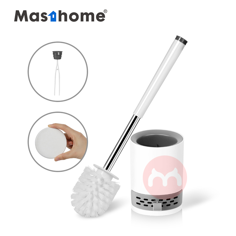 Masthome 2021's new design White Bristles High-Quality Toilet With Small Clip And Plastic Plunger For Bathroom Cleaning