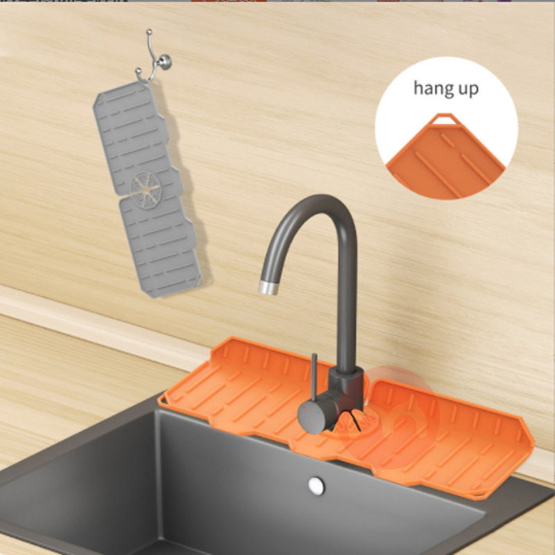 BY Sink Faucet Splash Guard Mat Drain Drying Pad Splash Catcher for Kitchen Sink