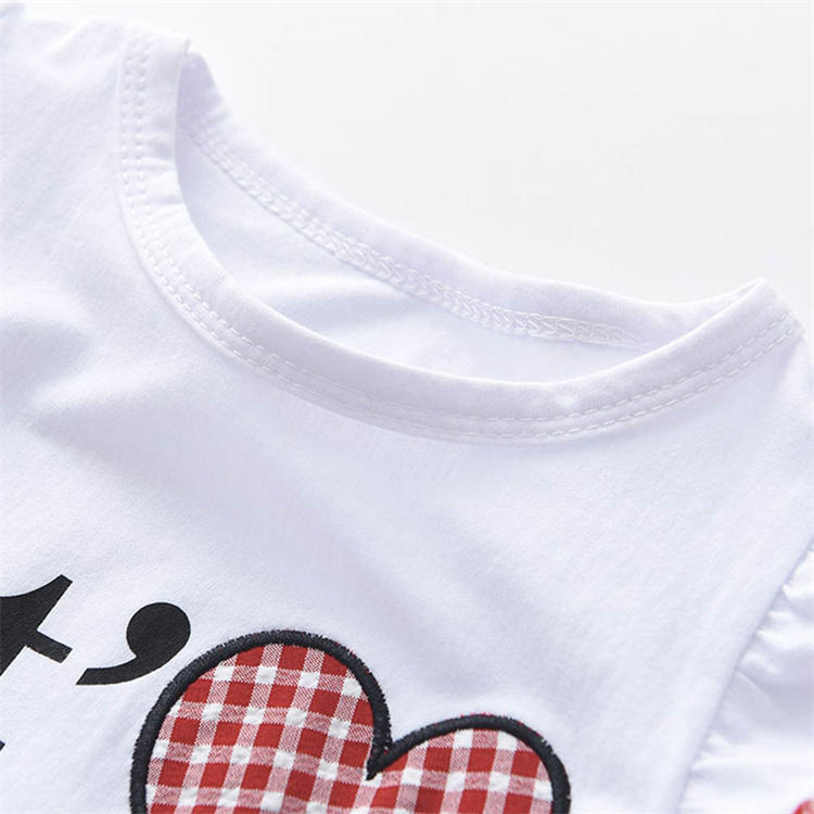 Bear Leader Love Plaid print toddler girl clothes T-shirt belt pants suit