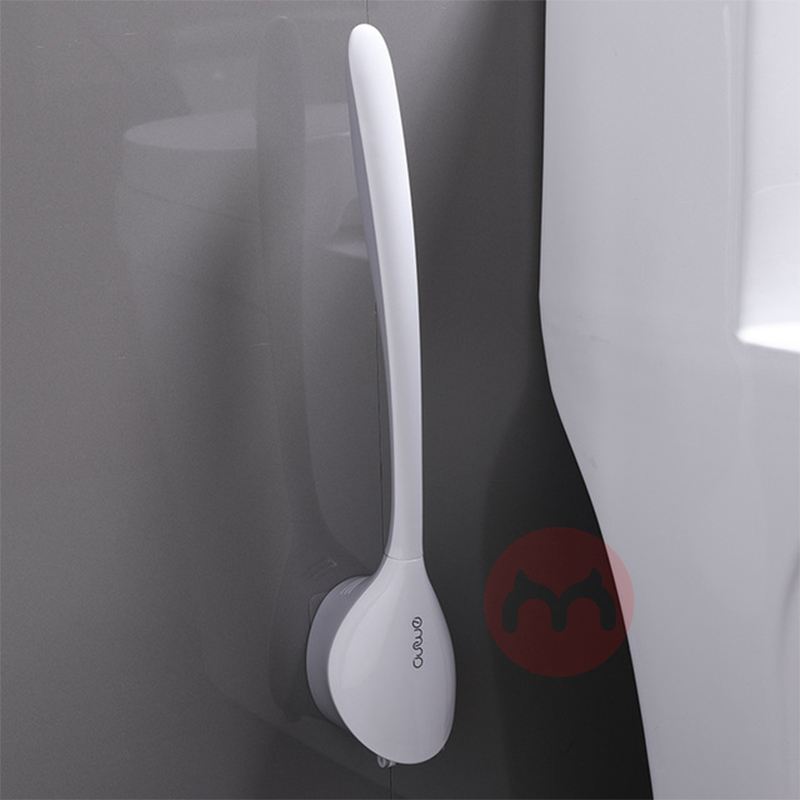 Silicone Brush Head Toilet Cleaning Brush No dead Angle Toilet Brush Home Wall Mounted Bathroom