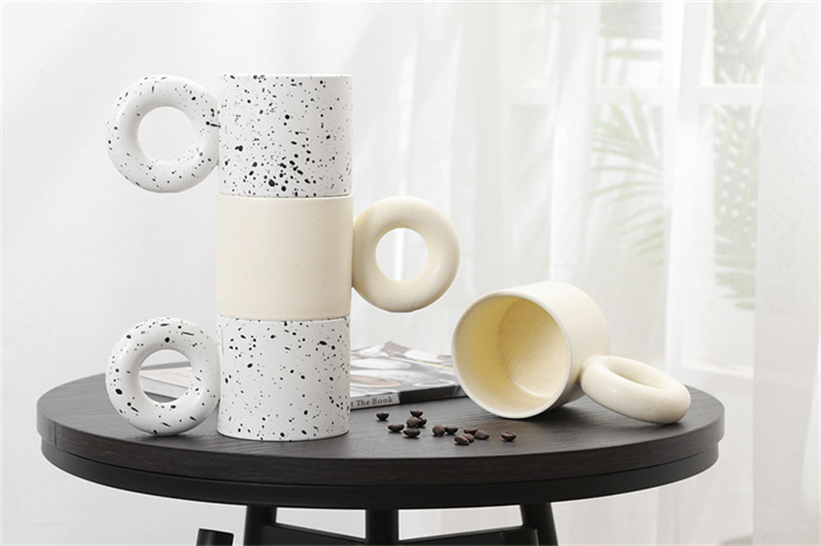 Splash ceramic coffee cup fat cup