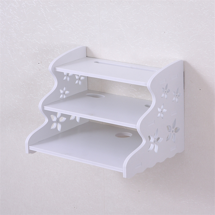 Multi function router set top box wall hanging storage rack