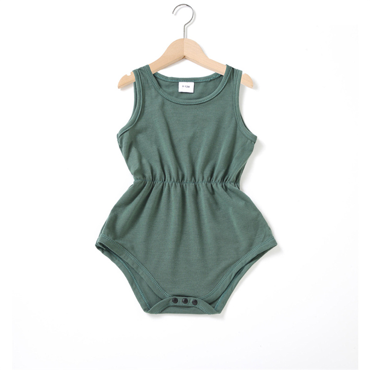 OEM Solid color jumpsuit summer sleeveless mom and I parent-child outfit