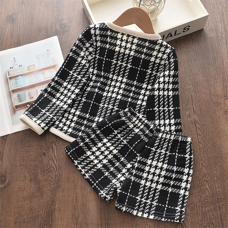 Bear Leader Plaid children's casual jackets and trouser suits