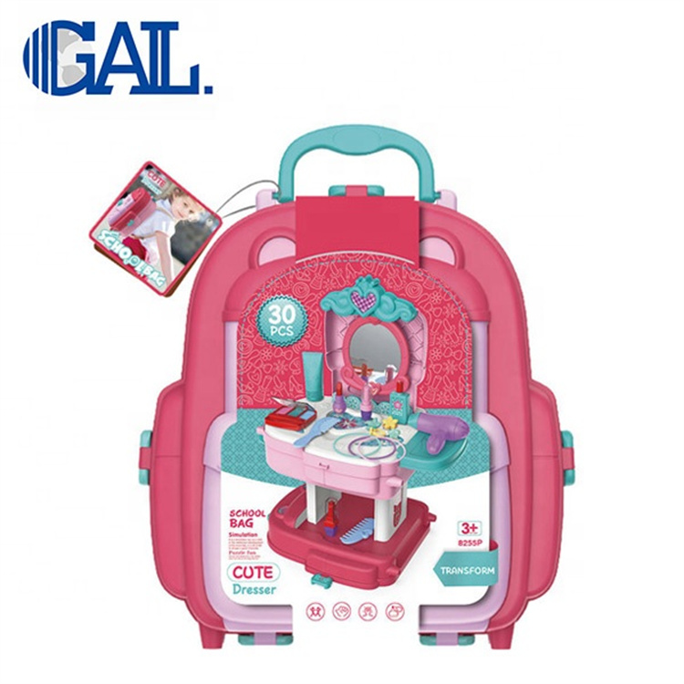 Girls make up toy backpack set