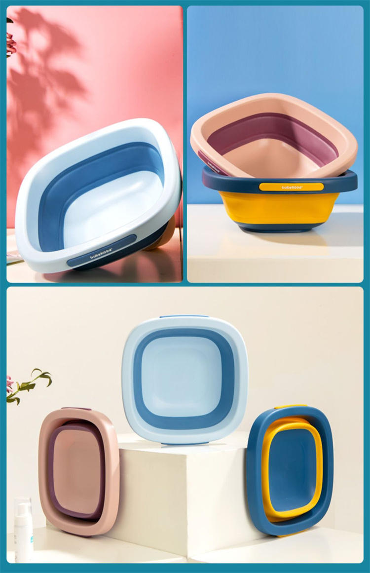 Folding color wash basin