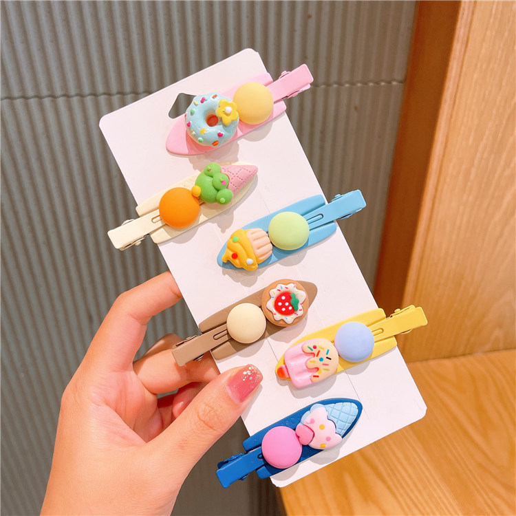 2 pack  cute cartoon colorful children side clip hairpin