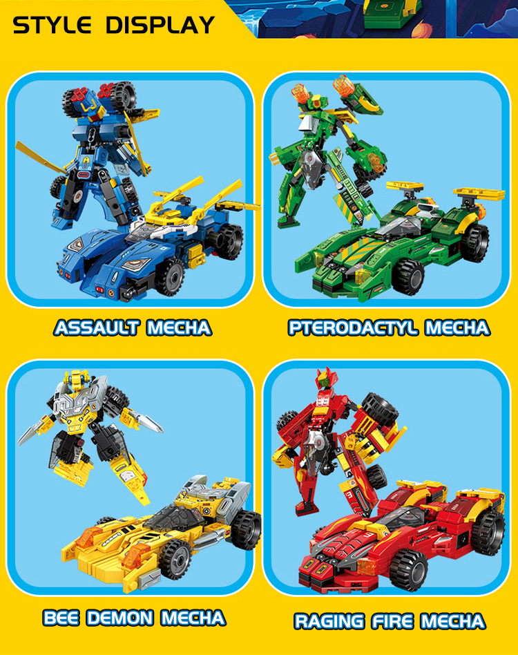 SEMBO Four in one steel robot building block sets