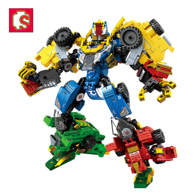 SEMBO Four in one steel robot building block sets