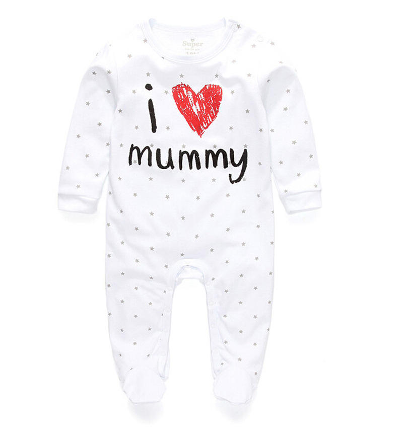 RD Cute long sleeved baby onesie with striped letters