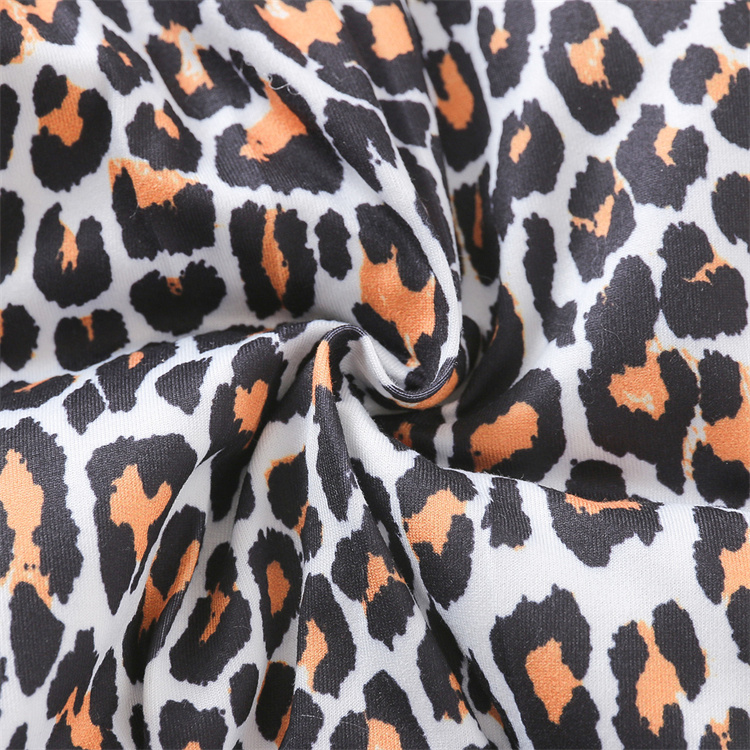 Yijia Long sleeve leopard print fashion baby girl jumpsuit