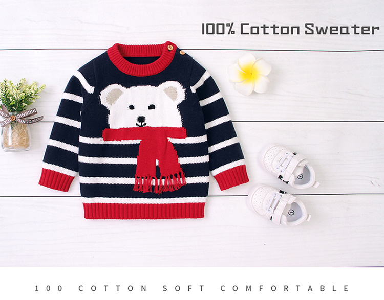 Mimixiong Cartoon pattern autumn and winter baby sweater