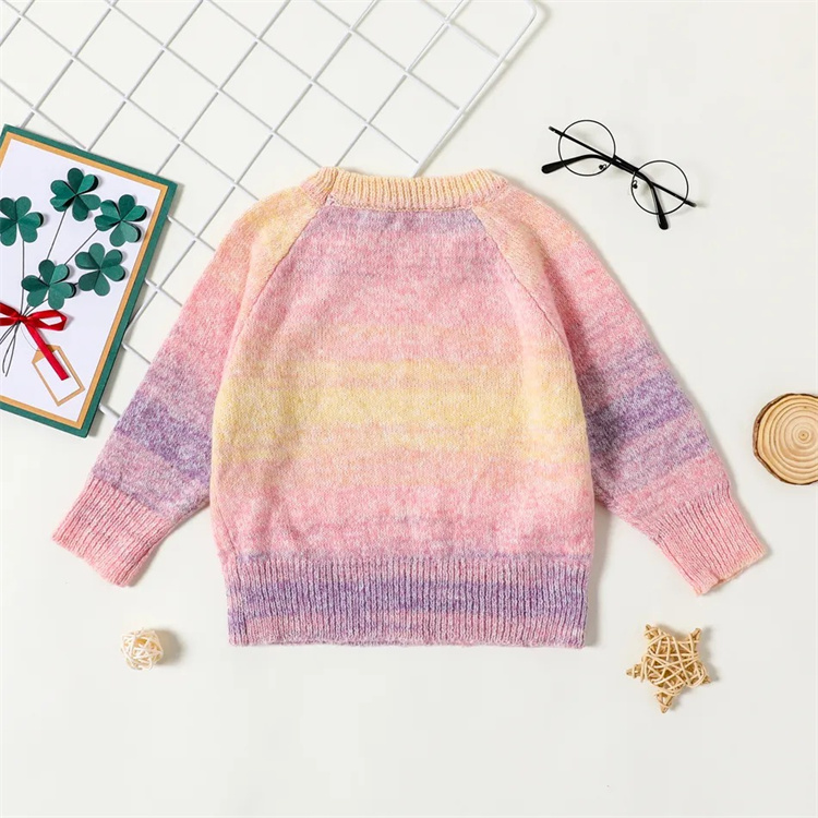 Xinsheng Round neck long sleeve tapered color childrens sweater