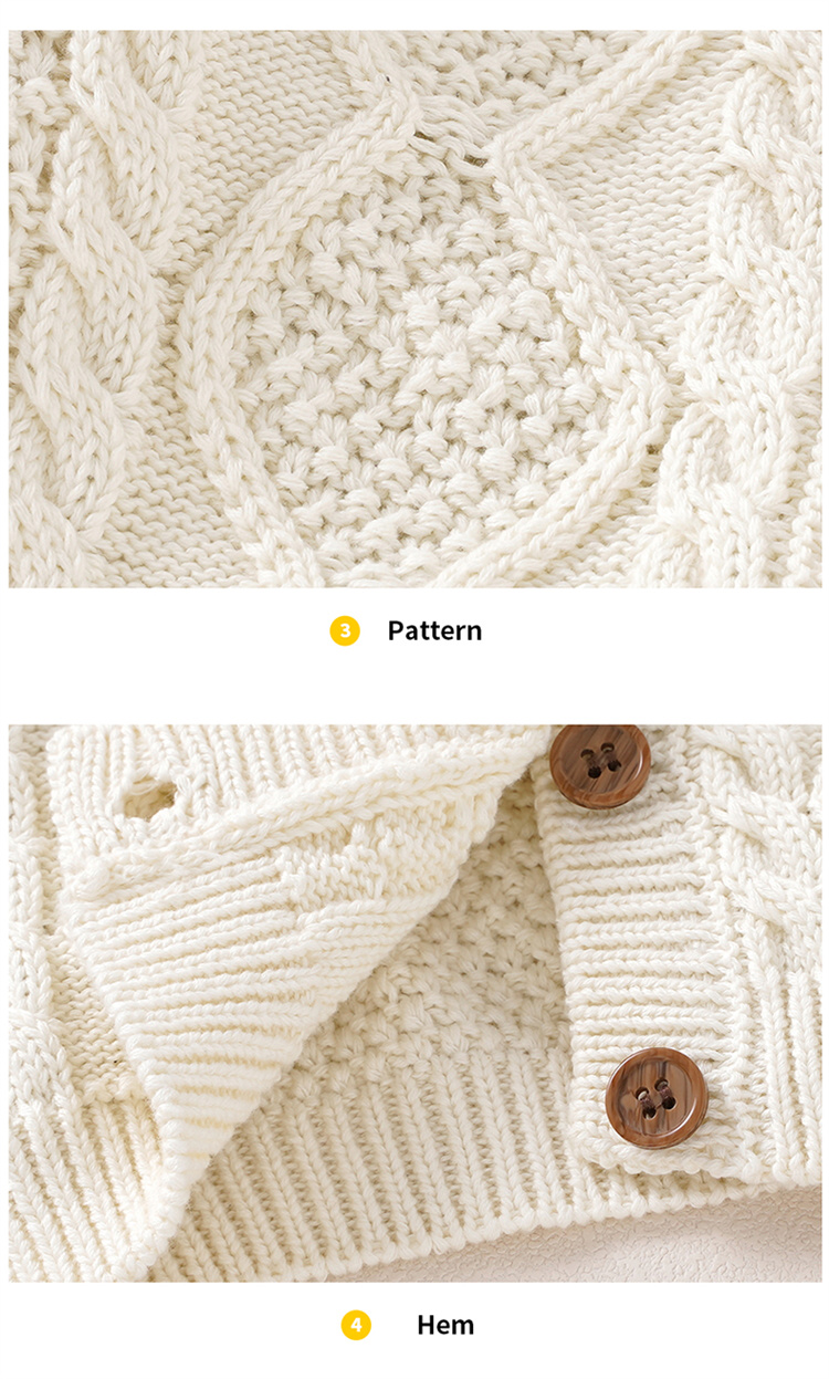 Mimixiong Solid color sweater baby cardigan