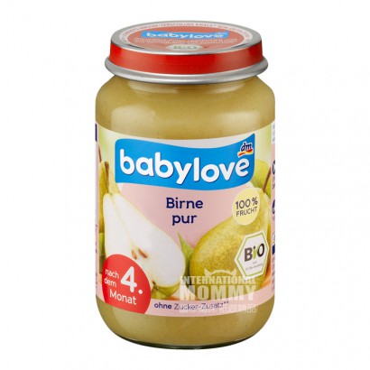 [2 pieces]Babylove German Organic Pure Pear Puree over 4 months old