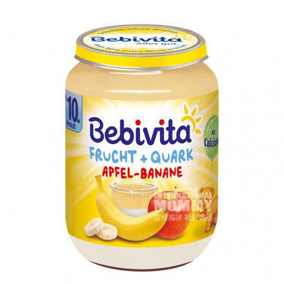 [4 pieces]Bebivita German Banana Apple Cheese Mix Puree over 10 months old