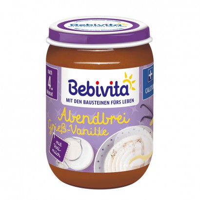 [2 pieces]Bebivita German Whole Grain Vanilla Milk Good Night Puree over 4 months old 